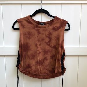 Forever 21 Orange Side Ribbed Muscle Tee in Women